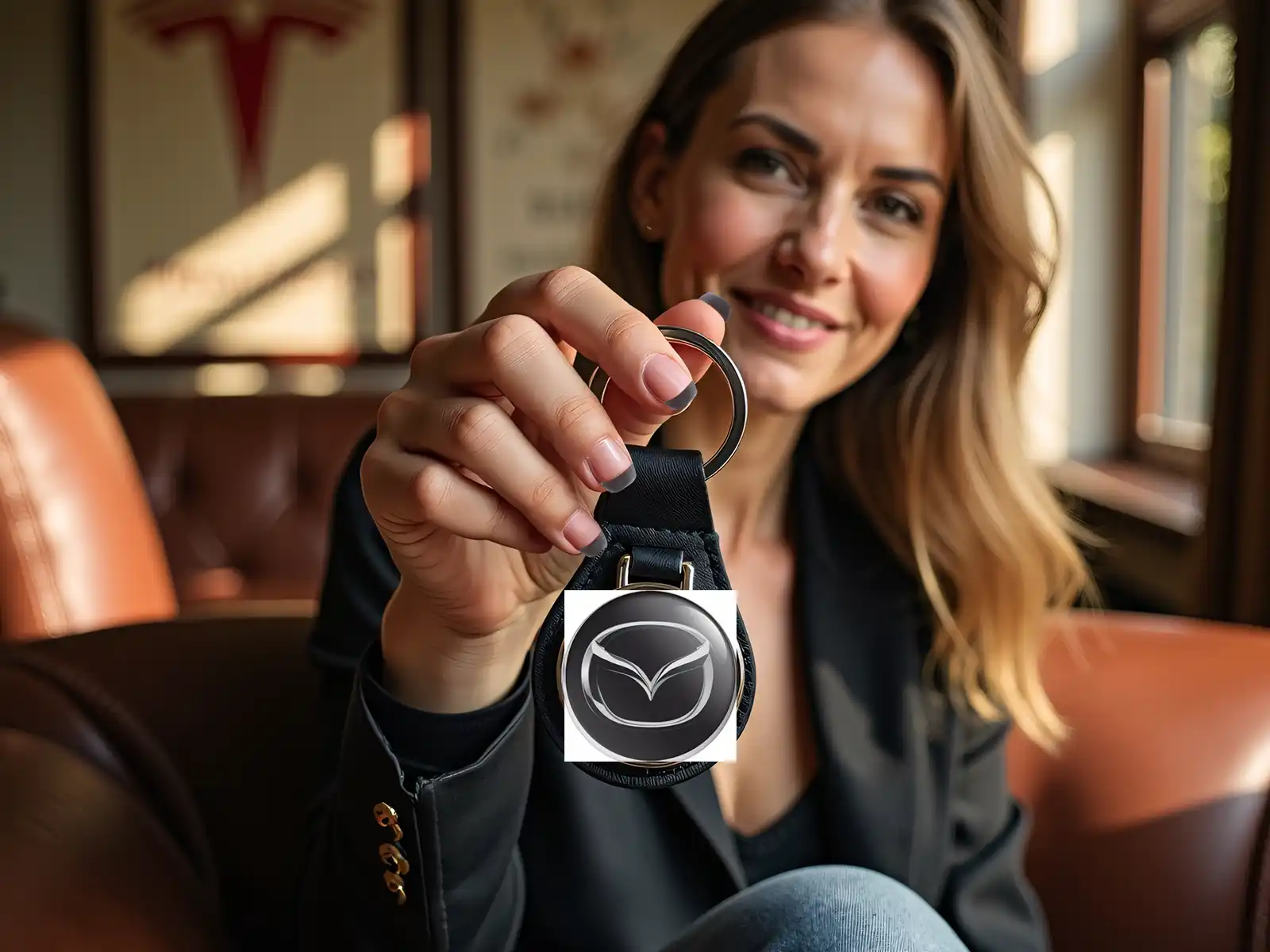 Mazda Funda Llave Cuero Premium Personal Acabado